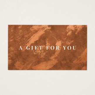 Abstract Terracotta Copper Burnt Orange Gift Card