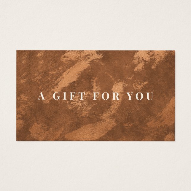 Abstract Terracotta Copper Burnt Orange Gift Card (Front)