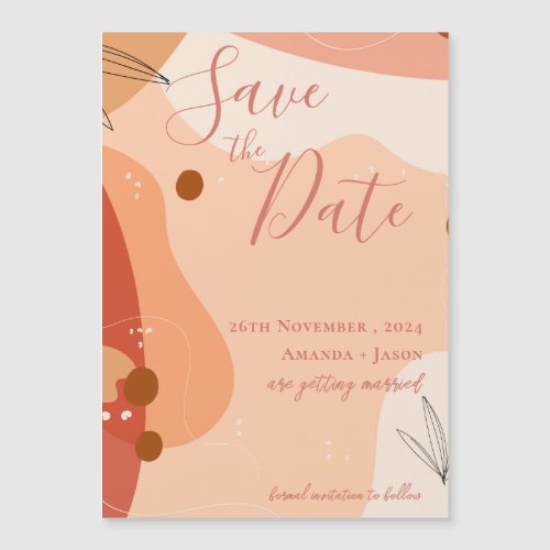 Abstract Terracotta Design Wedding Save the Date