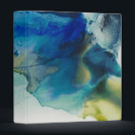 Abstract Terrain - Blue 3 Ring Binder<br><div class="desc">Abstract Terrain II by Sisa Jasper. Unidentifiable shape made from deep blues,  greens,  and accent colors.</div>