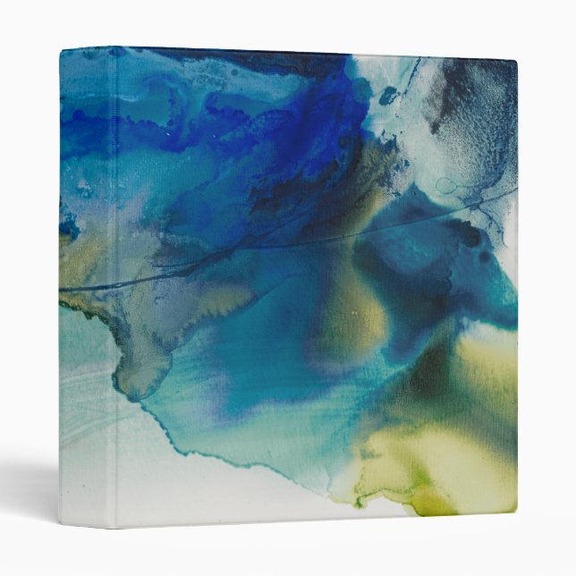 Abstract Terrain - Blue 3 Ring Binder (Front/Spine)