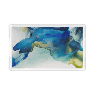 Abstract Terrain - Blue Acrylic Tray