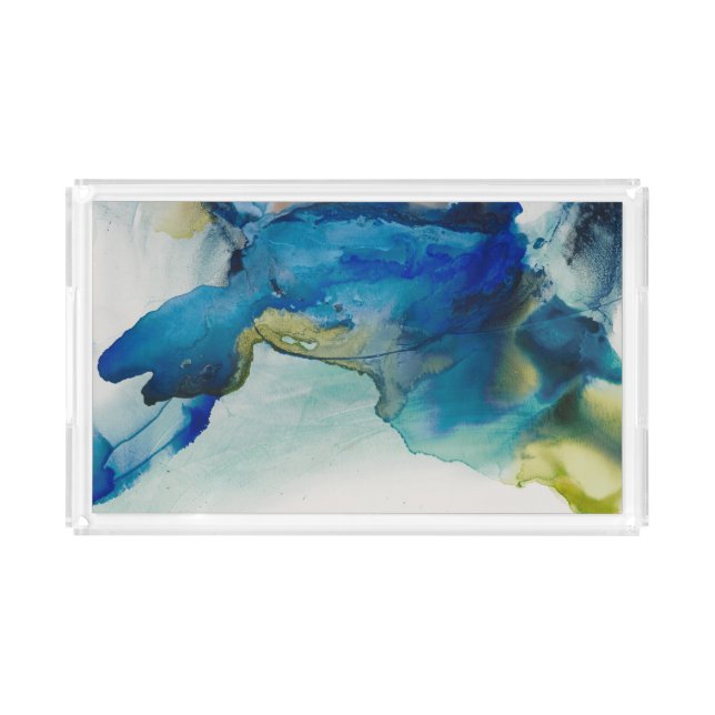 Abstract Terrain - Blue Acrylic Tray (Front)