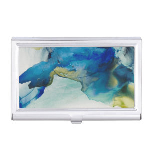 Abstract Terrain - Blue Business Card Case