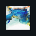 Abstract Terrain - Blue Canvas Print<br><div class="desc">Abstract Terrain II by Sisa Jasper. Unidentifiable shape made from deep blues,  greens,  and accent colors.</div>