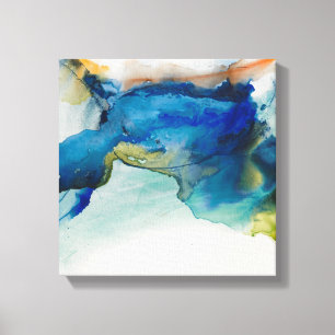 Abstract Terrain - Blue Canvas Print