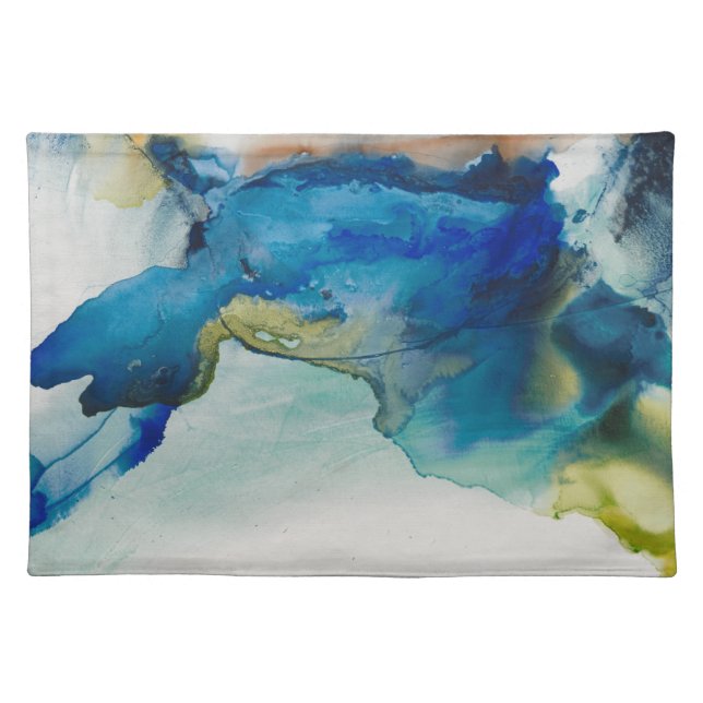 Abstract Terrain - Blue Cloth Placemat (Front)