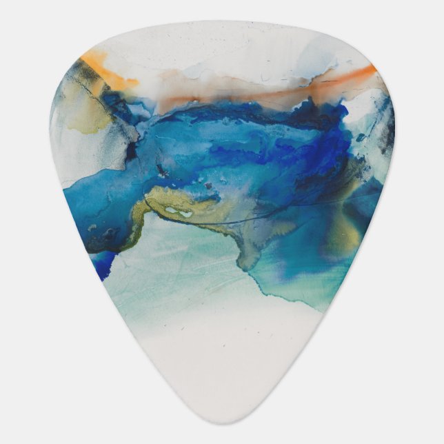 Abstract Terrain - Blue Guitar Pick (Front)