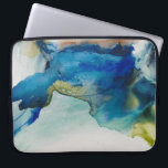 Abstract Terrain - Blue Laptop Sleeve<br><div class="desc">Abstract Terrain II by Sisa Jasper. Unidentifiable shape made from deep blues,  greens,  and accent colors.</div>