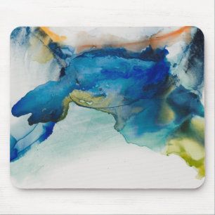 Abstract Terrain - Blue Mouse Pad