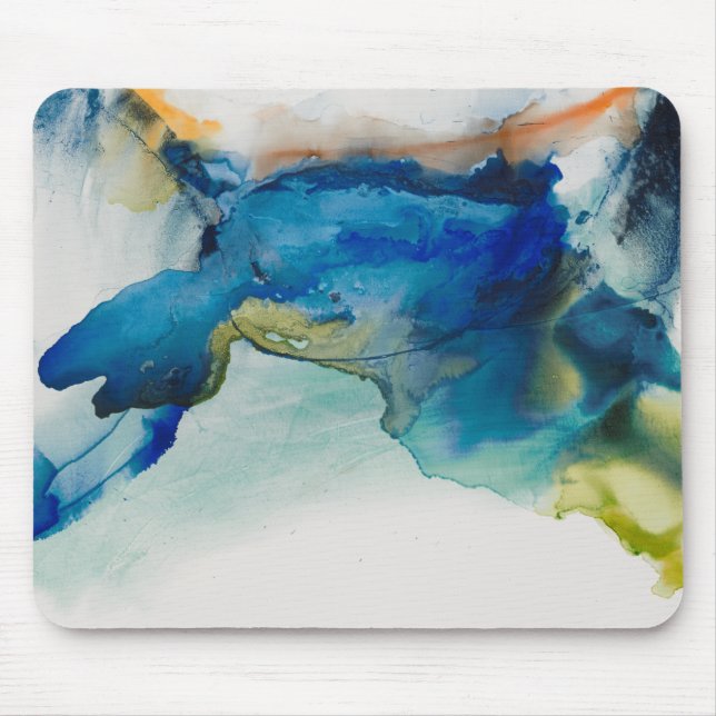 Abstract Terrain - Blue Mouse Pad (Front)