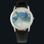 Abstract Terrain - Blue Watch<br><div class="desc">Abstract Terrain II by Sisa Jasper. Unidentifiable shape made from deep blues, greens, and accent colors.</div>