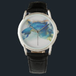 Abstract Terrain - Blue Watch<br><div class="desc">Abstract Terrain II by Sisa Jasper. Unidentifiable shape made from deep blues,  greens,  and accent colors.</div>