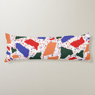 Abstract Terrazzo Hand Drawn Colorful Pattern Body Pillow