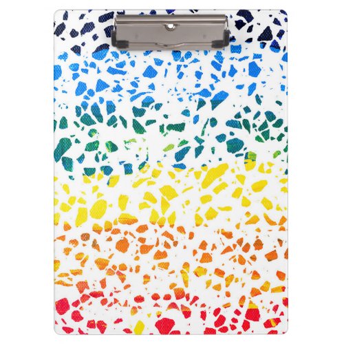 Abstract Terrazzo Mosaic Colorful Rainbow Pattern  Clipboard