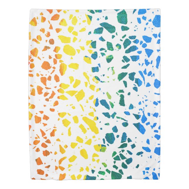 Abstract Terrazzo Mosaic Colorful Rainbow Pattern  Duvet Cover (Front)