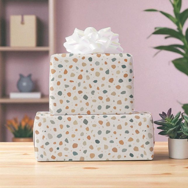 Abstract Terrazzo Speckle Pattern Wrapping Paper (Creator Uploaded)