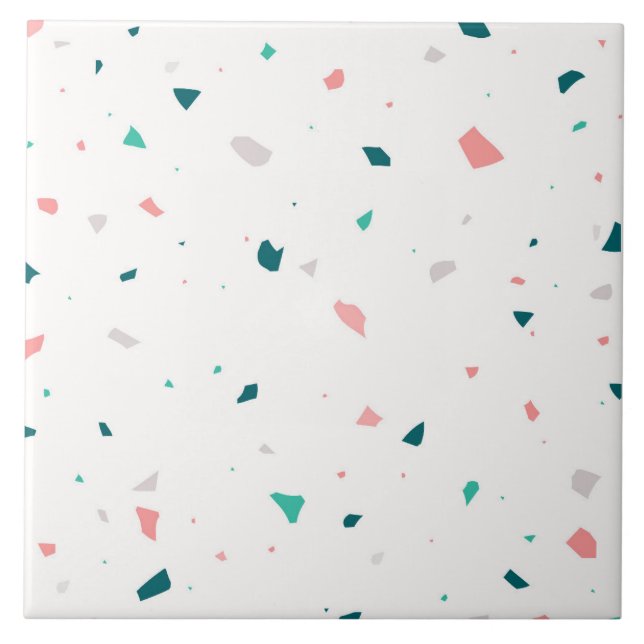 Abstract terrazzo texture flooring background ceramic tile (Front)