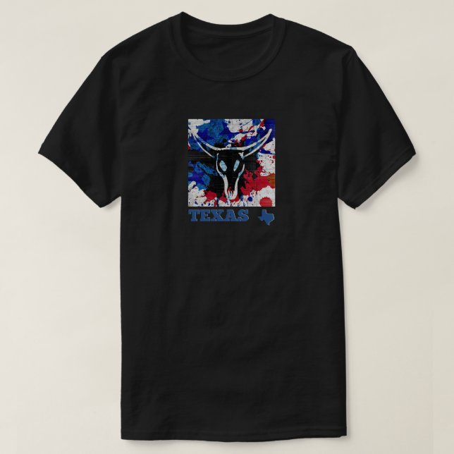 Abstract Texas Bull Tee (Design Front)