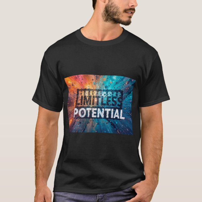 Abstract Text Limitless Potential T-Shirt (Front)