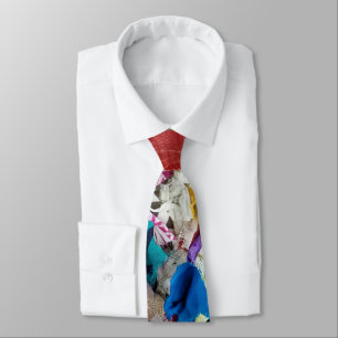 Abstract Textile Pieces Neck Tie