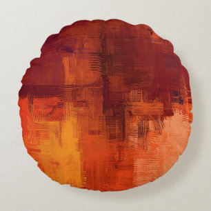 Abstract texture. 2d illustration. Expressive hand Round Pillow