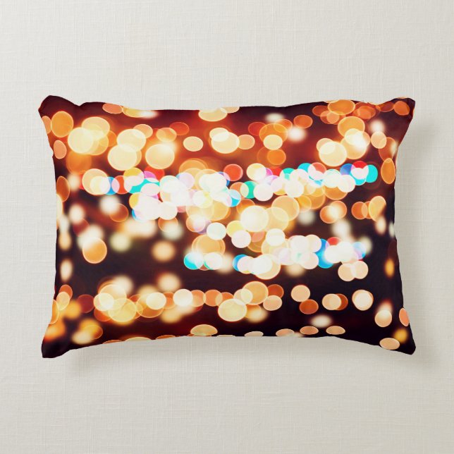 Abstract texture, light bokeh background  accent pillow (Front)