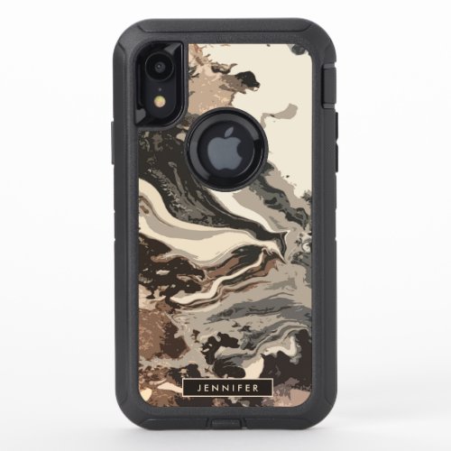 Abstract Texture OtterBox Defender iPhone XR Case