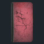 Abstract Texture Red Clay Cracked Wall Wallet Phone Case For Samsung Galaxy S5<br><div class="desc">An abstract design. Red clay colored texture which looks like an old weathered wall with many cracks along its surface.</div>