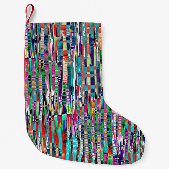 Abstract texture repeat modern patternabstract,ame small christmas stocking (Front)