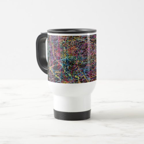 Abstract texture travel mug