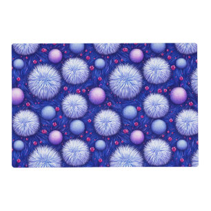 Abstract Texture with Glittering Orbs and Fuzzy Placemat