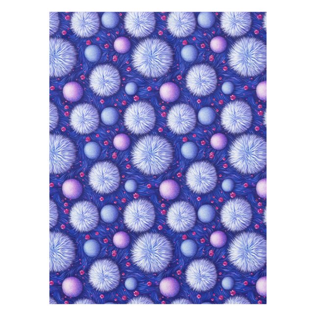 Abstract Texture with Glittering Orbs and Fuzzy Tablecloth (Front)