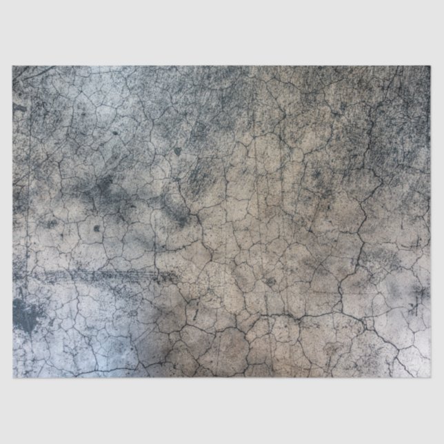 Abstract Textured Beige Blue Background Decoupage Tissue Paper (Front)