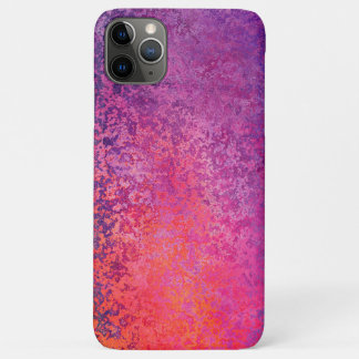 Abstract textured design in pink and purple iPhone 11 pro max case
