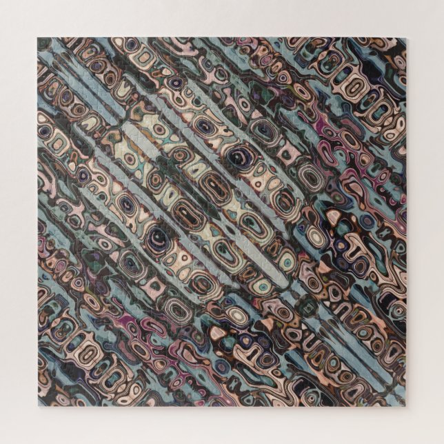 Abstract Textured Earth Tones Pattern Jigsaw Puzzle (Vertical)