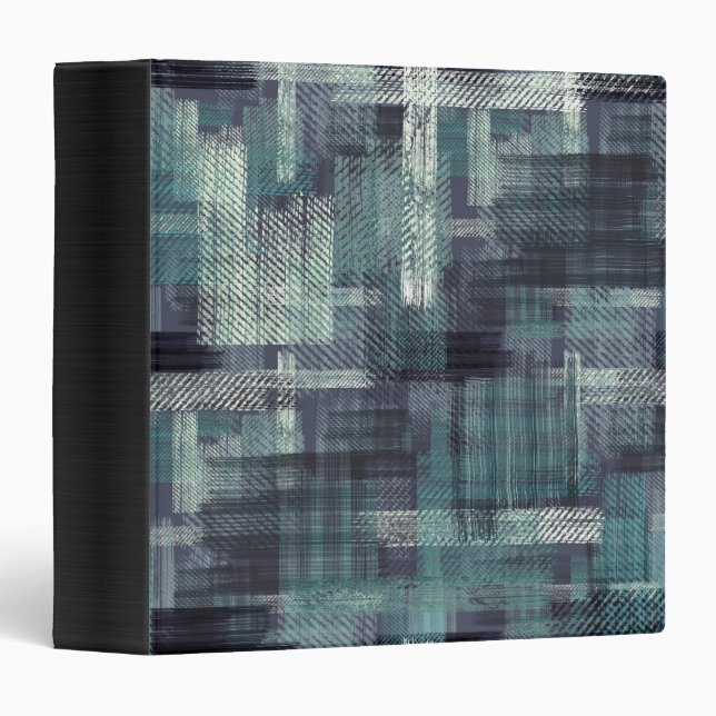 Abstract textured grey blue grunge pattern. 3 ring binder (Front/Spine)