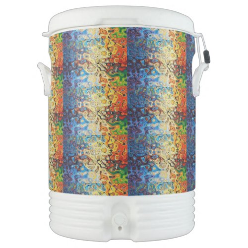 Abstract textured pattern beverage cooler