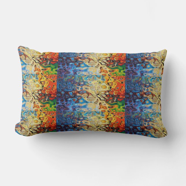 Abstract textured pattern lumbar pillow (Front)