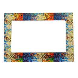 Abstract textured pattern magnetic frame