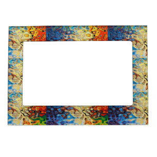 Abstract textured pattern magnetic frame