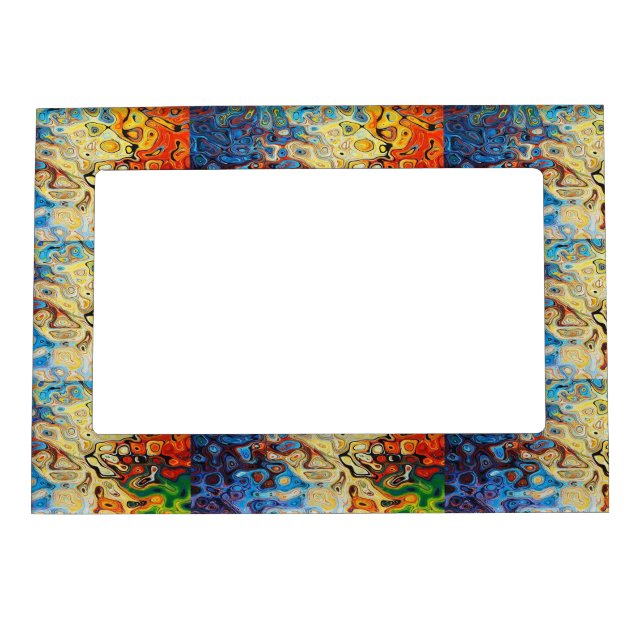 Abstract textured pattern magnetic frame (Front)