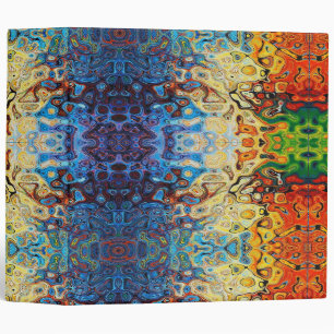 Abstract textured pattern notebook 3 ring binder