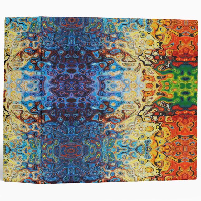 Abstract textured pattern notebook 3 ring binder (Front/Spine)