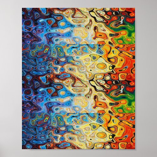 Abstract textured pattern poster