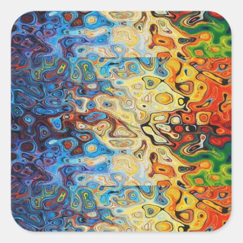 Abstract textured pattern square sticker