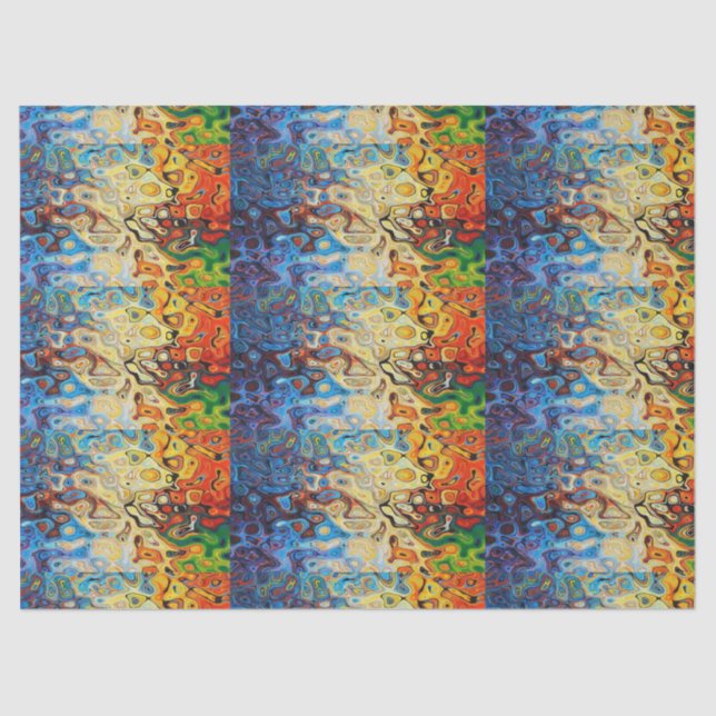 Abstract textured pattern tissue paper (Front)
