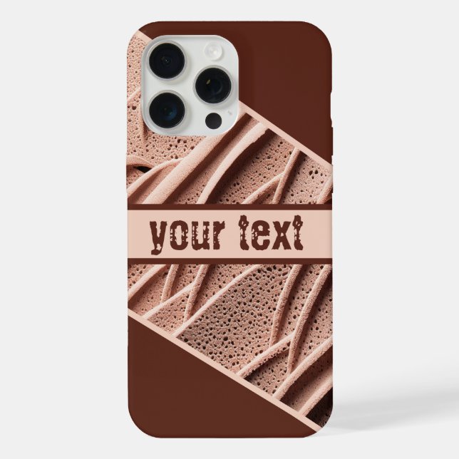 Abstract Textured Surface in Warm Tones iPhone Case (Back)