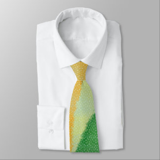 Abstract Textured Yellow Green Ombre Neck Tie