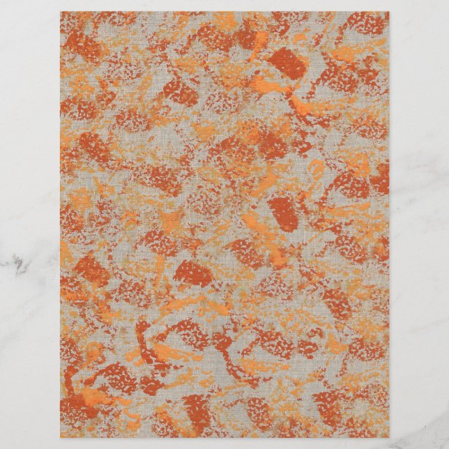 Abstract Textures in Autumn Colors Scrapbook Paper (Front)